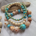 SIENNA SANDS AGATE & TURQUOISE MOSAIC BRACELET SET