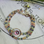 CZECH GLASS TWO STRAND BRACELET IN RAINBOW CRYSTALS