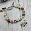 HOWLITE & CZECH GLASS BRACELET IN AUTUMN MIX