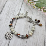 HOWLITE & CZECH GLASS BRACELET IN AUTUMN MIX