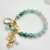 SILVER COATED GREEN OMBRE BRACELET