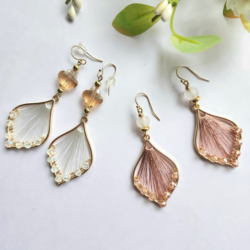 CRYSTAL WEAVE EARRINGS