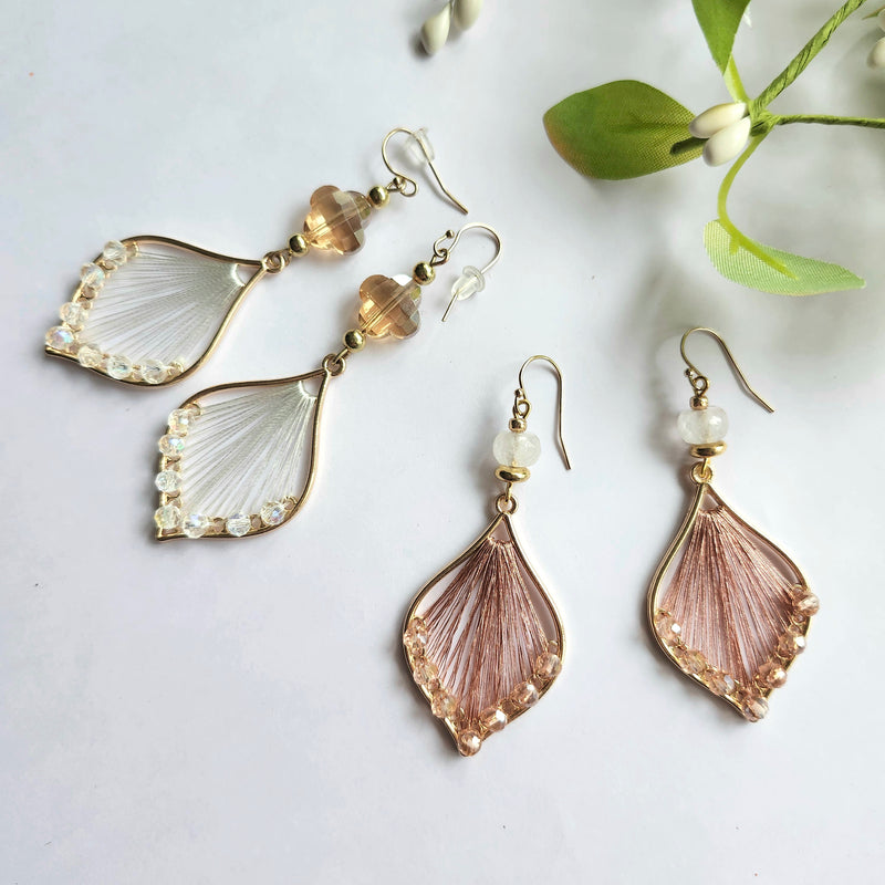 CRYSTAL WEAVE EARRINGS