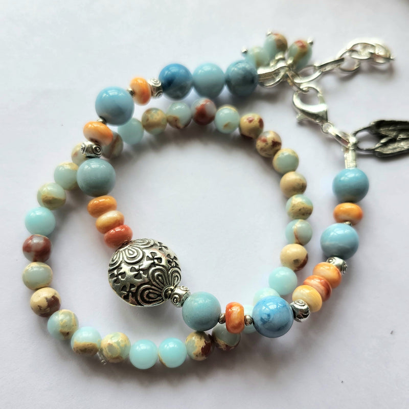 LARIMAR SUNSET BRACELET SET