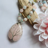 ROSE QUARTZ TREE OF LIFE NECKLACE