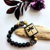 DRAGONFLY BRACELET WITH BLACK ONYX