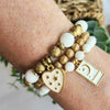 ELEGANT THREE BRACELET SET IN WHITE & GOLD