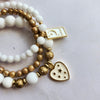 ELEGANT THREE BRACELET SET IN WHITE & GOLD