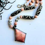 PINK AGATE TRIBAL NECKLACE