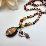 SPECKLED BROWN COWRIE SHELL NECKLACE