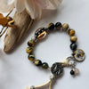 BEE-YOUTIFUL BLUE & GOLD TIGER EYE BRACELET