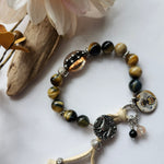 BEE-YOUTIFUL BLUE & GOLD TIGER EYE BRACELET