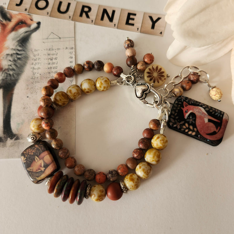 BOHEMIAN DOUBLE STRAND FOX BRACELET