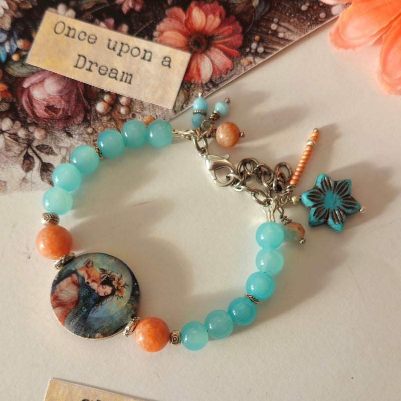 FOX LOVE ART BEAD BRACELET