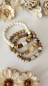 AU NATUREL - THREE STRAND BRACELET SET