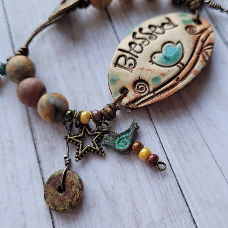 RUSTIC "BLESSED" BOHO BRACELET