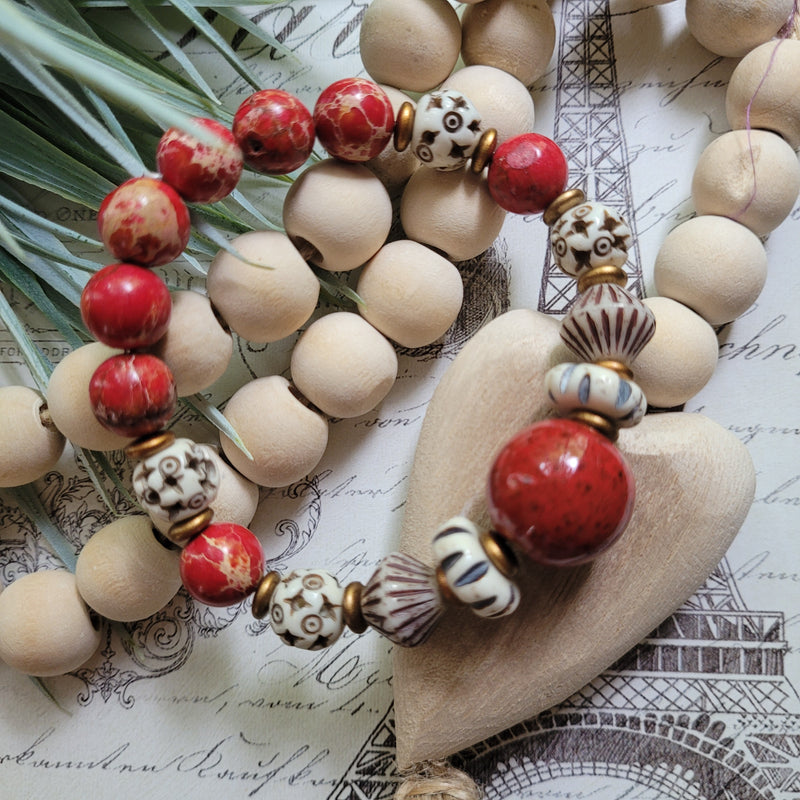 RED IMPERIAL JASPER BRACELET