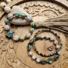 RUSTIC BIRD - THREE STRAND BOHO BRACELET IN GREEN