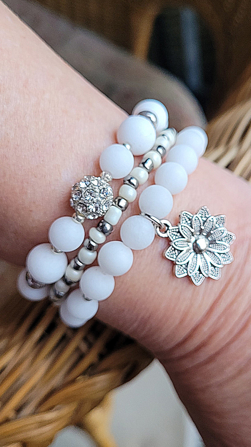 THE LILY COLLECTION IN WHITE JADE & SILVER