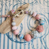 PASTEL TOGGLE BRACELET IN LAMPWORK & CERAMICS