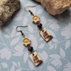 CZECH GLASS CALICO EARRINGS