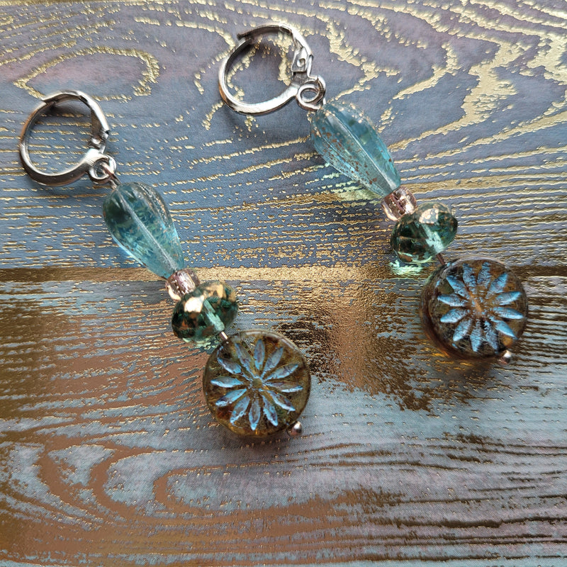 TURQUOISE STARBURST EARRINGS