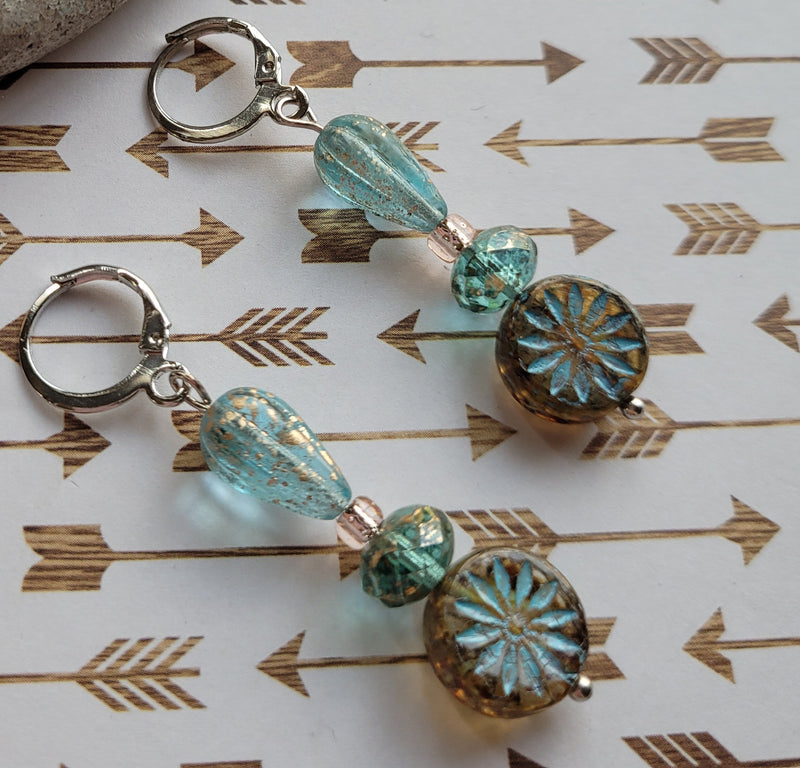 TURQUOISE STARBURST EARRINGS