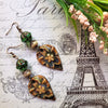 VINTAGE STYLE CERAMIC FLOWER EARRINGS