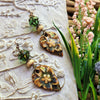 VINTAGE STYLE CERAMIC FLOWER EARRINGS