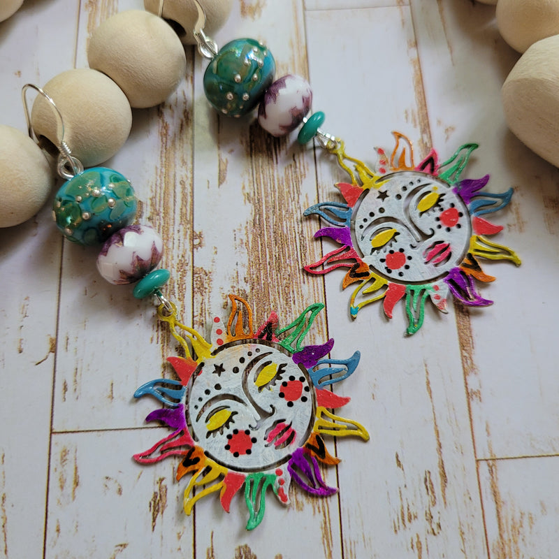 MULTI-COLOR SUN EARRINGS