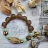 MINT GREEN & BROWN TRIBAL STYLE BRACELET