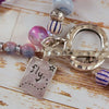 PASTEL TOGGLE BRACELET IN LAMPWORK & CERAMICS