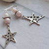 SILVER STARS & PEARL EARRINGS